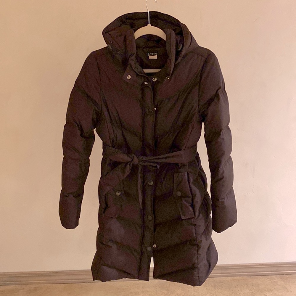 J.Crew Brown Down Jacket Size Small - image 1